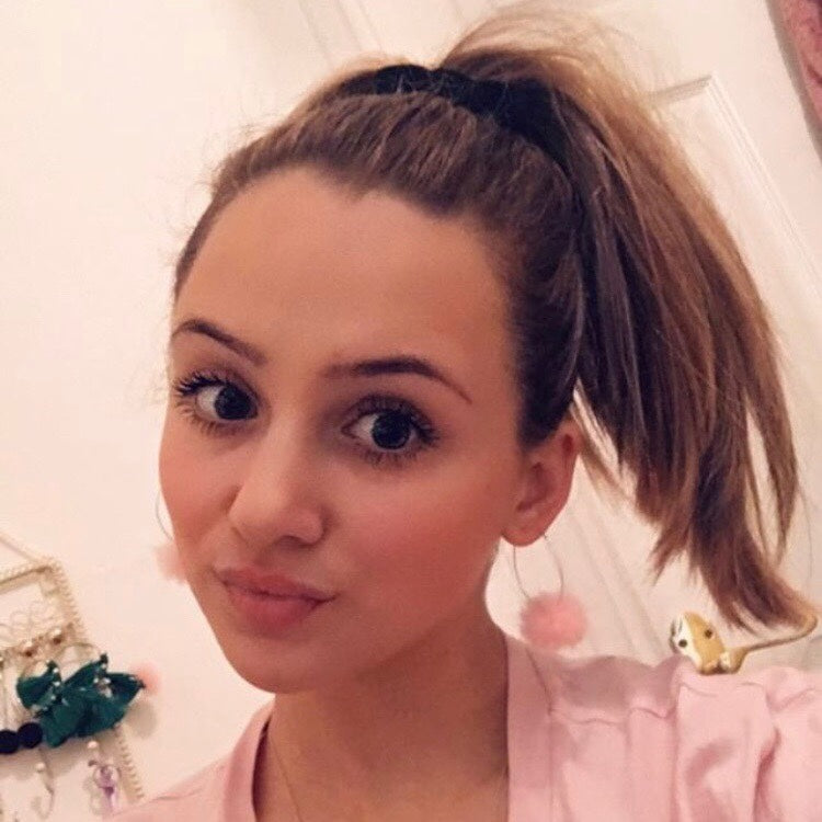 Baby Pink Fur Pom Pom Hoop Earrings